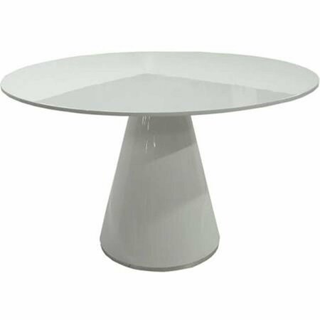 MOES HOME COLLECTION KC-1028-18 Otago Dining Table Round, White - 29.5 x 47 x 47 in. KC-1028-18-0